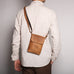 Handmade Genuine Leather Satchel Bag Shoulder Bag Full Grain Leather Small Crossbody Bag For Mens RockCow Leather Studio