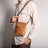 Handmade Genuine Leather Satchel Bag Shoulder Bag Full Grain Leather Small Crossbody Bag For Mens RockCow Leather Studio