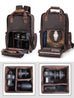The Gaetano | Large Leather Backpack Camera Bag with Tripod Holder STEEL HORSE LEATHER