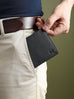 Black Minimal Contrast Wallet Classy Leather Bags
