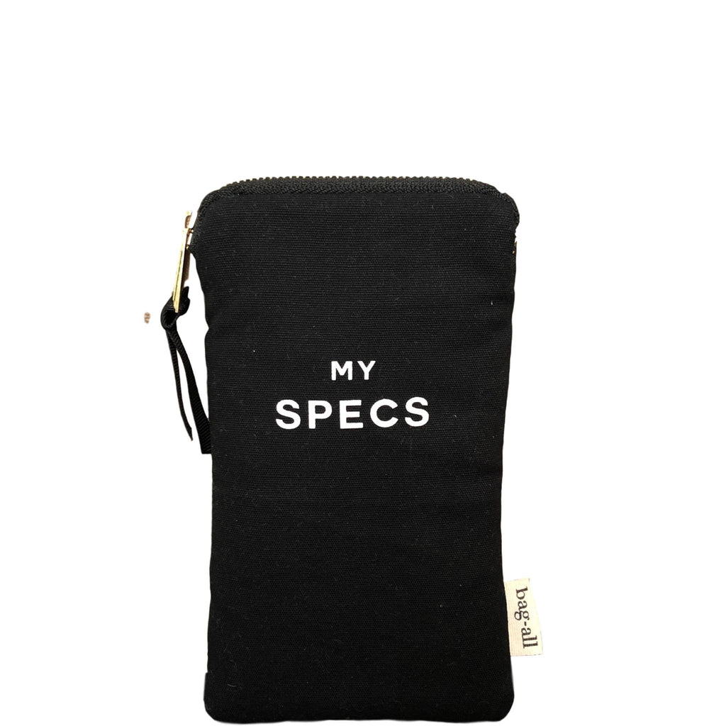 My Specs Glasses Case with Outside Pocket, Black Bag-all