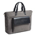Voyager Canvas Leather Briefcase, Gray Classy Leather Bags