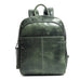 Luxury Italian Leather Backpack, Green Classy Leather Bags