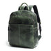 Luxury Italian Leather Backpack, Green Classy Leather Bags