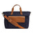 Voyager Canvas Leather Briefcase, Dark Blue Classy Leather Bags