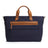 Voyager Canvas Leather Briefcase, Dark Blue Classy Leather Bags