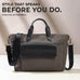 Voyager Canvas Leather Briefcase, Gray Classy Leather Bags