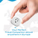 European Schuko Travel Plug Adapter - 4 in 1 - Ultra Compact - Light Weight (PT-9) Ceptics