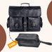 The Retro Black +  FREE Toiletry Bag Classy Leather Bags