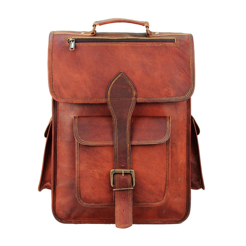 The Hughes Rustic Backpack Classy Leather Bags