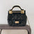 Sheepskin Leather Lozenge Chain Messenger Bag Trendy Attic Store01