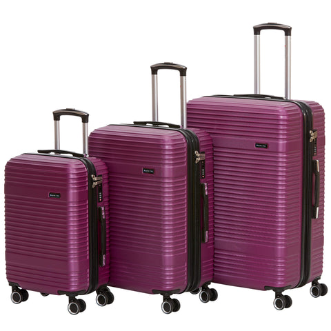 Mancini Perth Collection Lightweight Spinner Luggage Set
