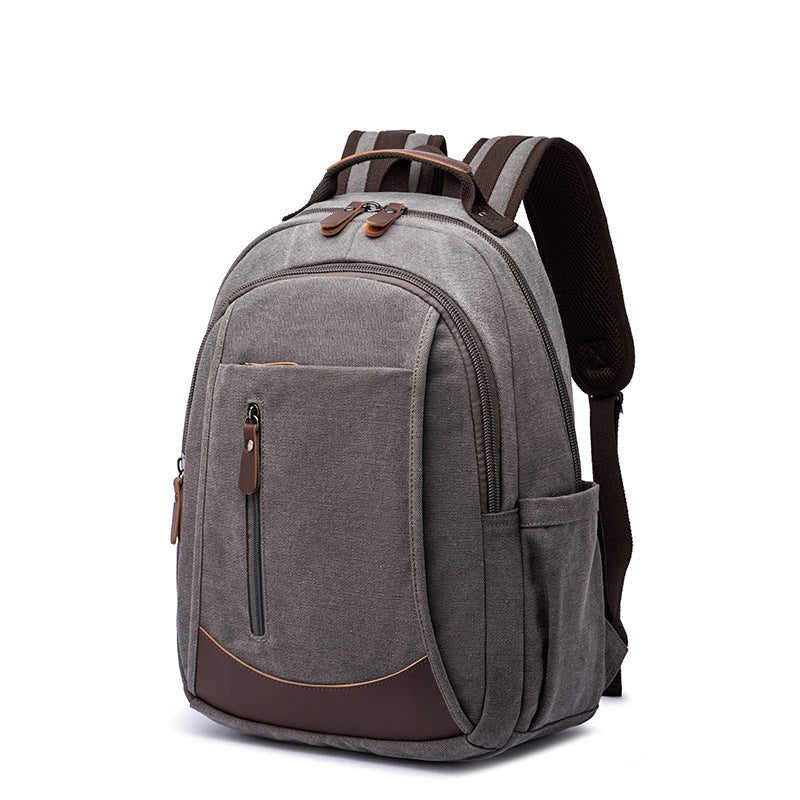 Canvas Laptop Backpack Canvas Travel Backpack Unisex Backpack For Work RockCow Leather Studio