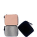 Large Pill Travel Case with Individual Daily Pill Organizer, Striped Bag-all