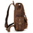 Leather Backpack For Men Retro Leather Travel Backpack Handmade Leather School Bag Large Laptop Bag RockCow Leather Studio