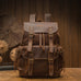 Leather Backpack For Men Retro Leather Travel Backpack Handmade Leather School Bag Large Laptop Bag RockCow Leather Studio