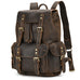 Leather Backpack For Men Retro Leather Travel Backpack Handmade Leather School Bag Large Laptop Bag RockCow Leather Studio