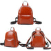 Leather Backpack Women Top Grain Leather Backpack Purse Top Natural Cowhide Leather City Backpack Leather Travel Rucksack SX3096 RockCow Leather Studio