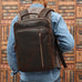 Leather Backpack for Men Full Grain Leather Travel Backpack Handmade Leather 15.6 inches Laptop Backpack Gift For Him RockCow Leather Studio