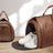 Leather Garment Duffel Bag with Shoe Pouch Waterproof Leather Weekender Bag Hanging Clothes Bag Large Overnight Bag RockCow Leather Studio