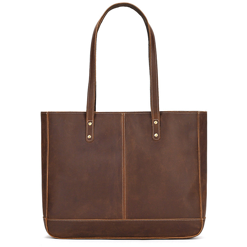 Leather Tote Bag For Women Full Grain Leather Handbag Leather Shopping Bag Women Shoulder Bag Leather Purse RockCow Leather Studio