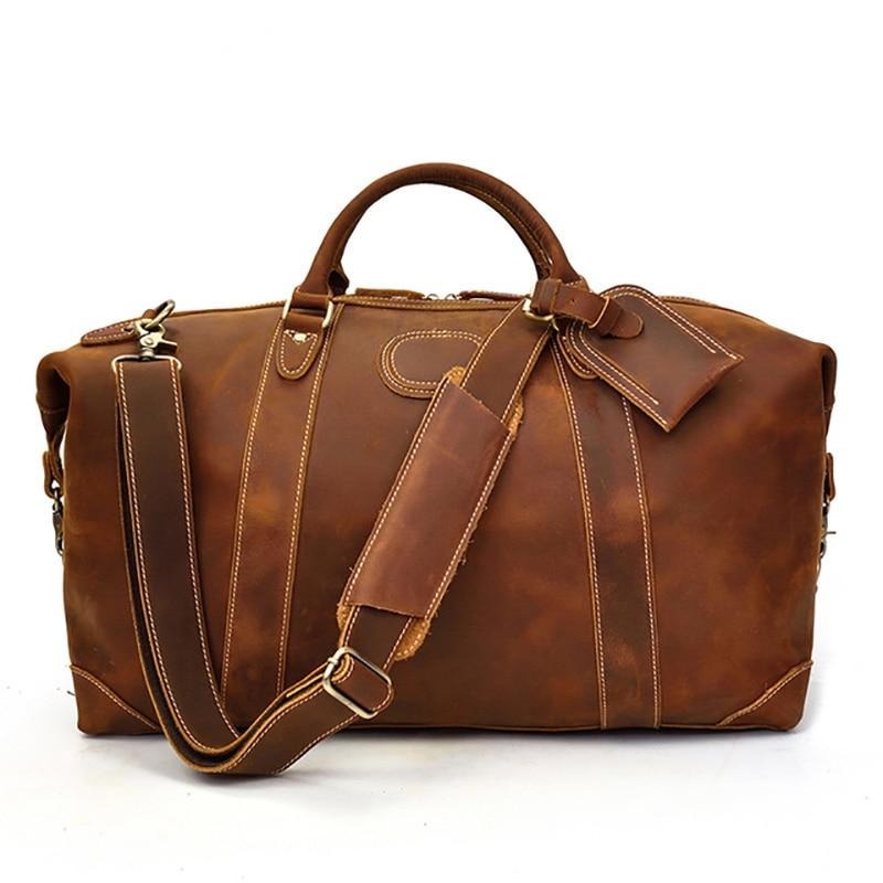 The Eira Duffle Bag | Vintage Leather Weekender STEEL HORSE LEATHER