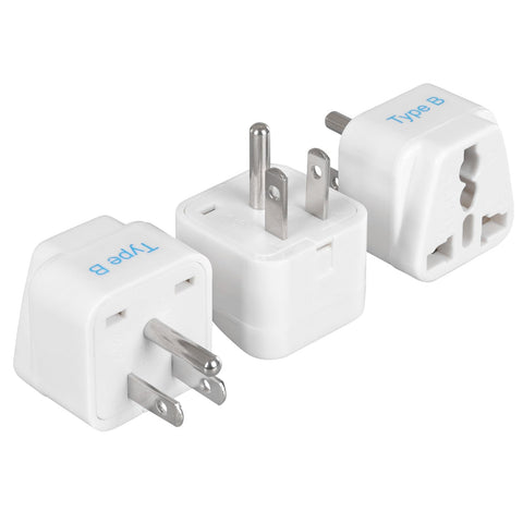 USA, Canada Travel Adapter - Type B - 3 Pack (GP-5) Ceptics