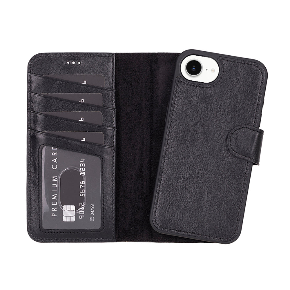 Magic iPhone 16E Detachable Leather Wallet Case Mizuri Leather