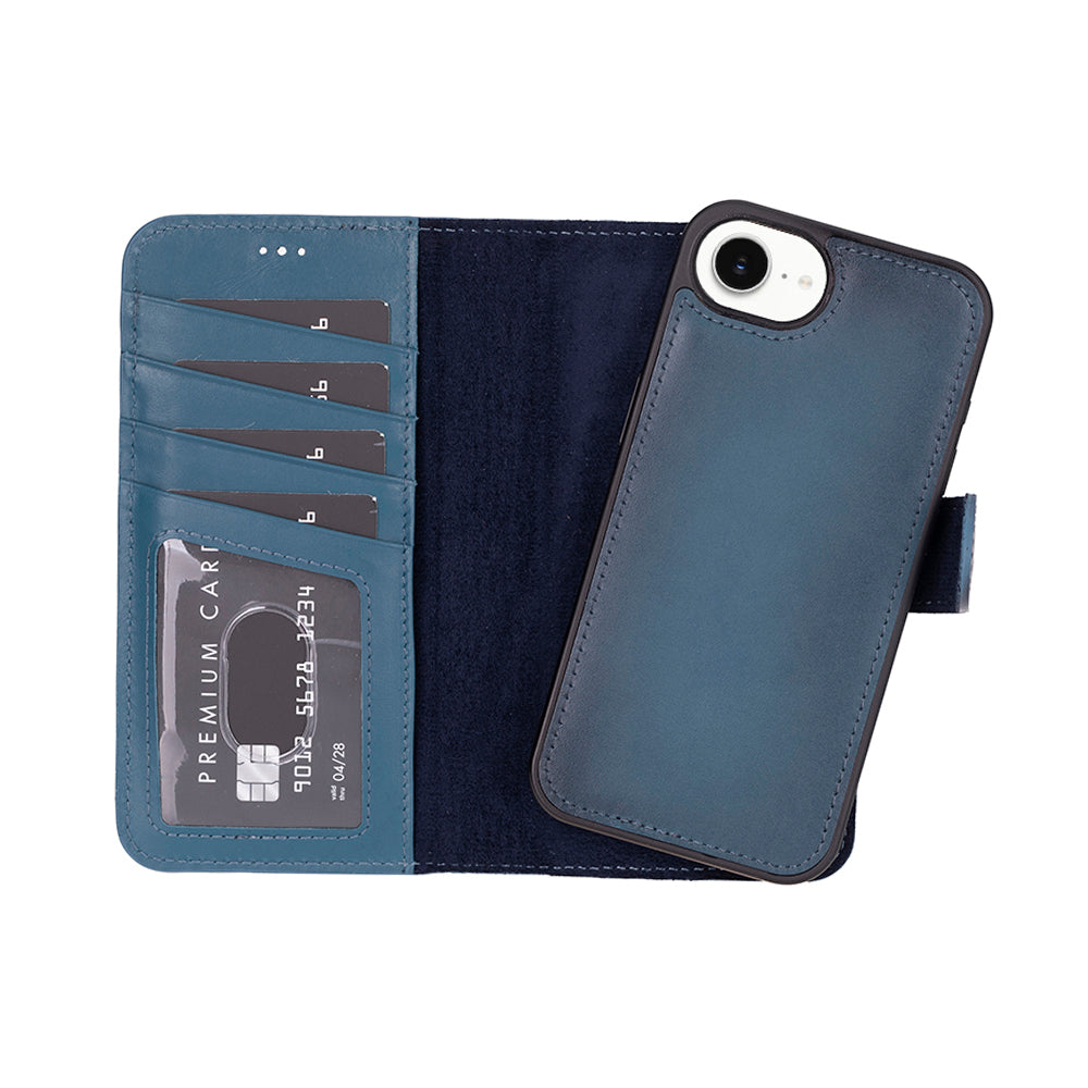 Magic iPhone 16E Detachable Leather Wallet Case Mizuri Leather