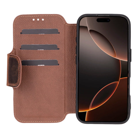 Firenze iPhone 16 Pro Leather Folio Case Mizuri Leather