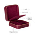 Amanda Leather Jewelry Box, Large - LuggageDesigners