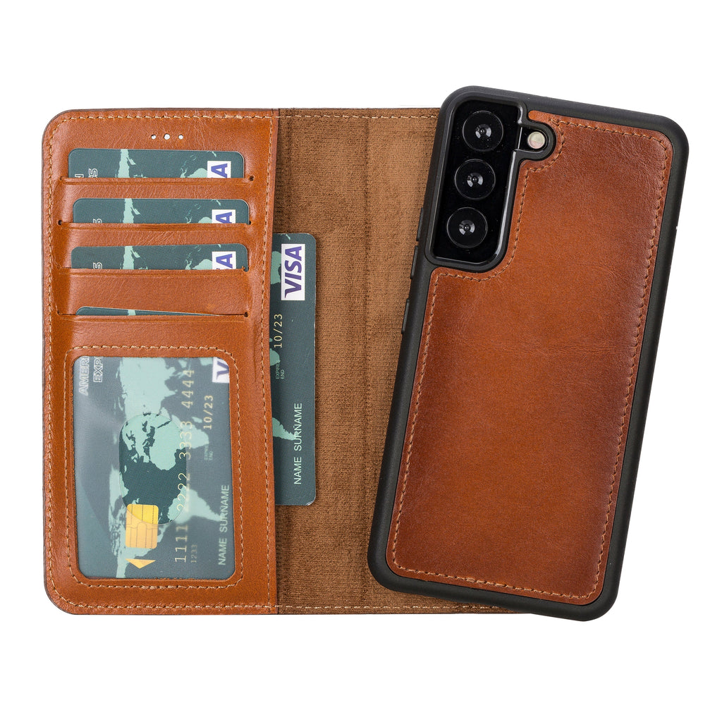 Magic Samsung Galaxy S22 Leather Detachable Wallet Case Mizuri Leather