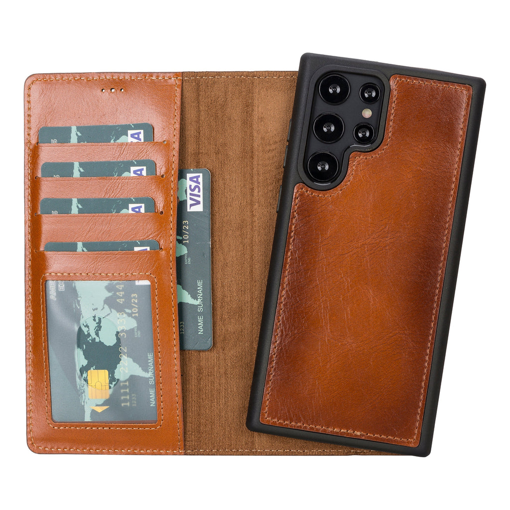 Magic Samsung Galaxy S23 Ultra Leather Detachable Wallet Case Mizuri Leather