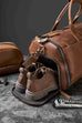 Personalized Leather Hanging Clothes Bag, Leather Duffel Bag with Shoe Pouch, Carry-on Garment Bag, Groomsmen Gift Bag RockCow Leather Studio