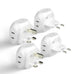 Europe Travel Adapter Set- 4 in 1 - Ultra Compact - Light Weight (PT-9C-7-4PK) Ceptics