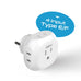 European Schuko Travel Plug Adapter - 4 in 1 - Ultra Compact - Light Weight (PT-9) Ceptics