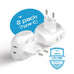 European Travel Plug Adapter - 4 in 1 - Ultra Compact - Light Weight (PT-9C) Ceptics