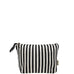 Striped Makeup Pouch, Coated Pink Lining Bag-all