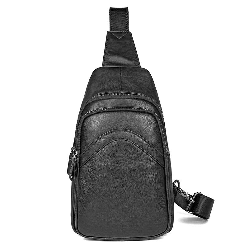 Men Leather Chest Pack Full Grain Leather Sling Bag Stylish Shoulder Bag JMD4013 RockCow Leather Studio