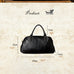 Men’s Leather Travel Duffel Bag, Full Grain Leather Shoulder Bag,  Large Capacity Black Weekend Bag RockCow Leather Studio