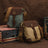 Men's Vintage Canvas Crossbody Bag, Multi-Pocket Sling Messenger Bag for Outdoor & Everyday Use RockCow Leather Studio