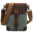 Men's Vintage Canvas Crossbody Bag, Multi-Pocket Sling Messenger Bag for Outdoor & Everyday Use RockCow Leather Studio