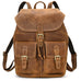 Mens Leather Backpack 15 Inch Leather Laptop Backpack Retro Travel Backpack For Mens School Backpack RockCow Leather Studio