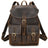Mens Leather Backpack 15 Inch Leather Laptop Backpack Retro Travel Backpack For Mens School Backpack RockCow Leather Studio