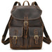 Mens Leather Backpack 15 Inch Leather Laptop Backpack Retro Travel Backpack For Mens School Backpack RockCow Leather Studio