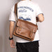 Mens Leather Messenger Bag Full Grain Leather Distressed Leather Crossbody Bag Mens Work Briefcase Handmade Shoulder Bag RockCow Leather Studio