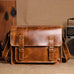 Mens Leather Messenger Bag Full Grain Leather Distressed Leather Crossbody Bag Mens Work Briefcase Handmade Shoulder Bag RockCow Leather Studio