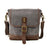 Mens Waxed Canvas Messenger Bag Full Grain Leather With Canvas Shoulder Bag Crossbody Bag Gift For Him MC6070 RockCow Leather Studio