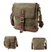 Mens Waxed Canvas Messenger Bag Full Grain Leather With Canvas Shoulder Bag Crossbody Bag Gift For Him MC6070 RockCow Leather Studio