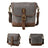 Mens Waxed Canvas Messenger Bag Full Grain Leather With Canvas Shoulder Bag Crossbody Bag Gift For Him MC6070 RockCow Leather Studio